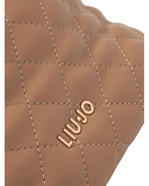 Liu Jo Quilted Crossbody Bag Natural