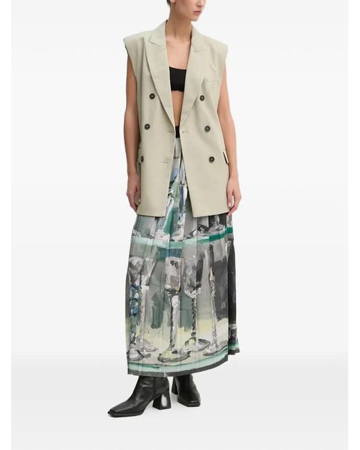 IRO Natural Double-Breasted Sleeveless Top