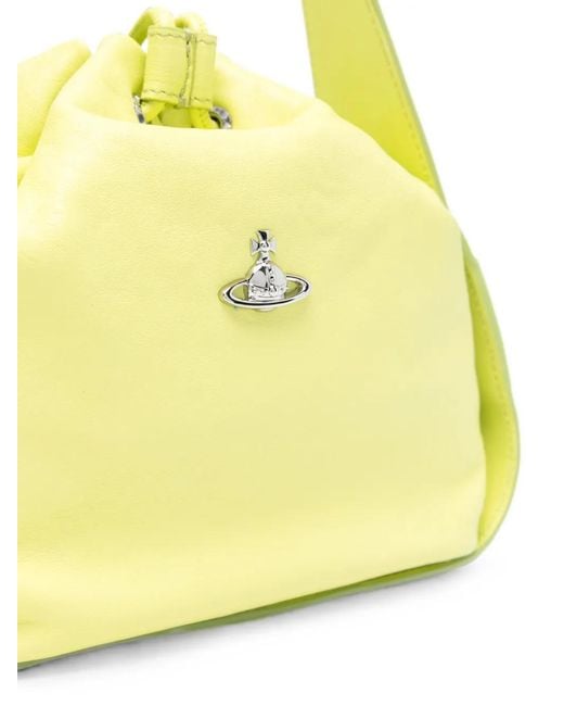 Vivienne Westwood Yellow Stacey Orb-Plaque Bucket Bag