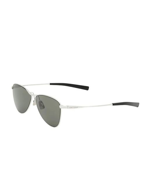 Saint Laurent Gray Pilot-Frame Sunglasses
