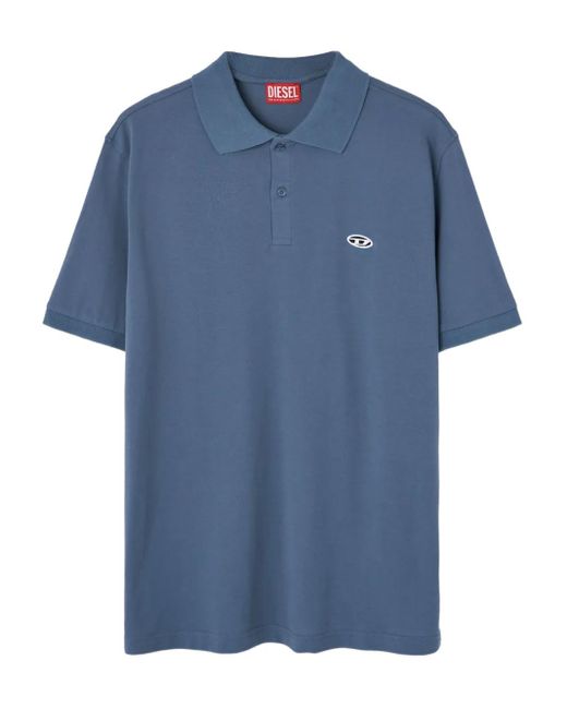 Logo-Embroidered Polo Shirt DIESEL pour homme en coloris Blue