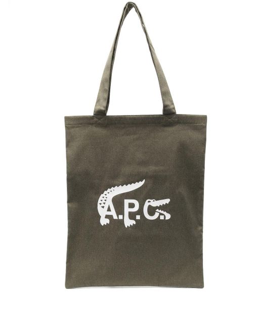 Lacoste Cotton X A.p.c Vertical Tote Bag in Green Lyst