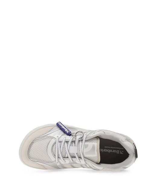 Barebarics White Dropsta Panelled Metallic Sneakers