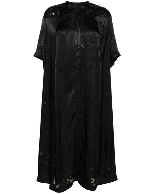 Henrik Vibskov Black Bulkhead Satin Midi Dress