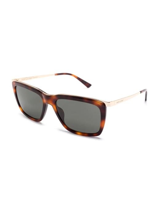 Saint Laurent Gray Square-Frame Sunglasses