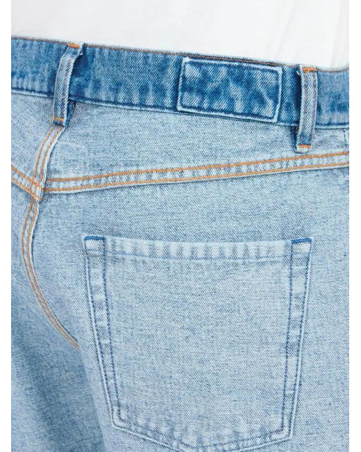 MM6 by Maison Margiela Blue Inside-Out Straight-Leg Jeans for men