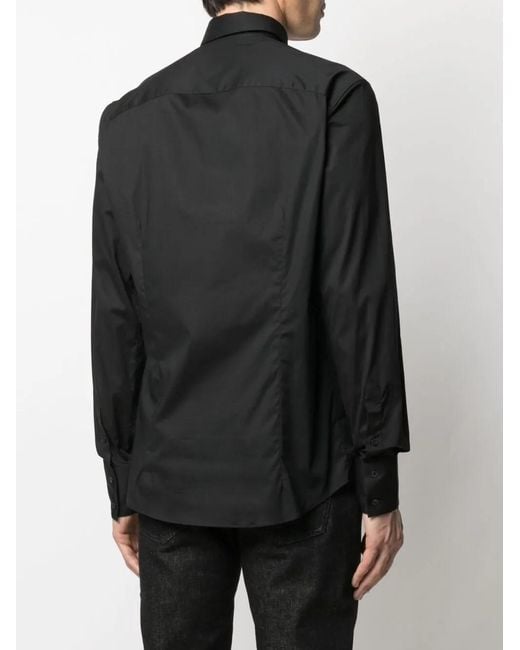 Philipp Plein Black Iconic Plein Diamond-Cut Shirt for men