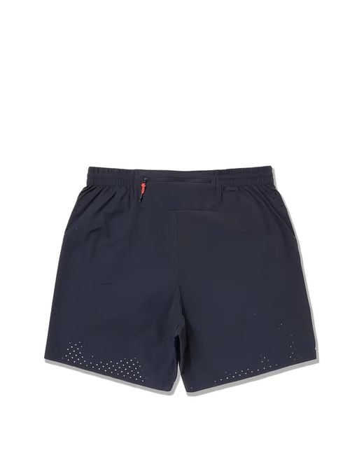 And Wander Blue Perforated-Detail Shorts for men