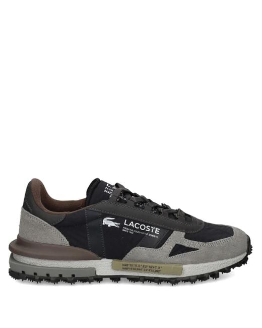 Lacoste Black Elite Active Leather Panelled Sneakers for men