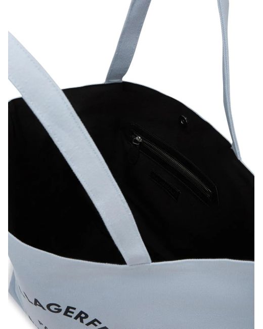 Karl Lagerfeld Blue Rue St-Guillaume Tote Bag
