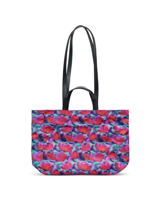 Tres Bien Purple Large Everywear Shopper Printed Tote Bag for men