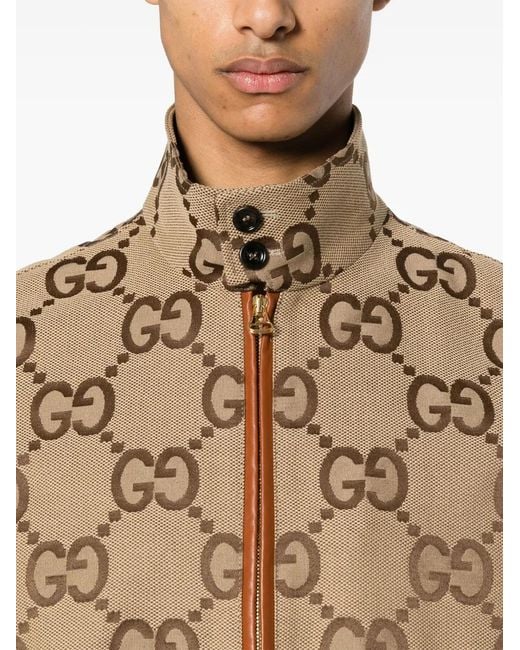 Gucci Brown Jumbo Gg Canvas Jacket for men