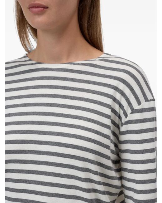 Closed Gray Striped Long-Sleeve T-Shirt