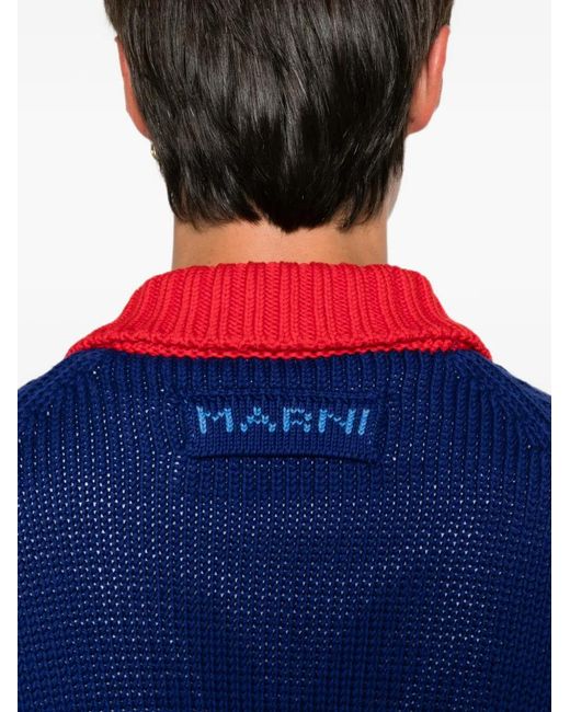 Marni Gestreifter Pullover in Blue für Herren
