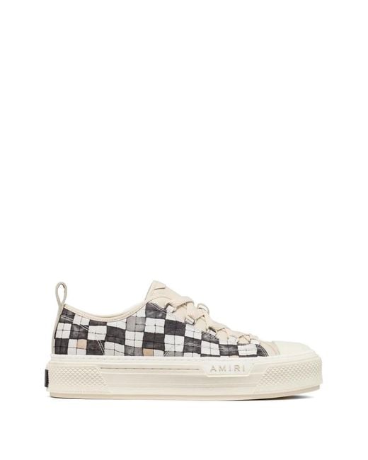 Amiri White Checkered Sneakers for men