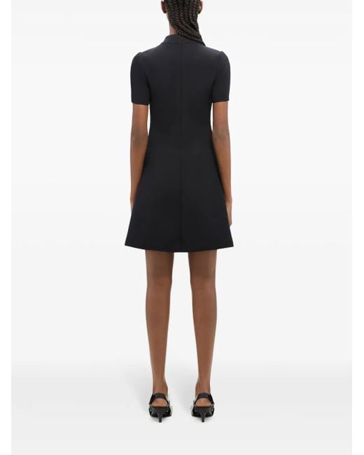 Courreges Black Twill A-Line Mini Dress