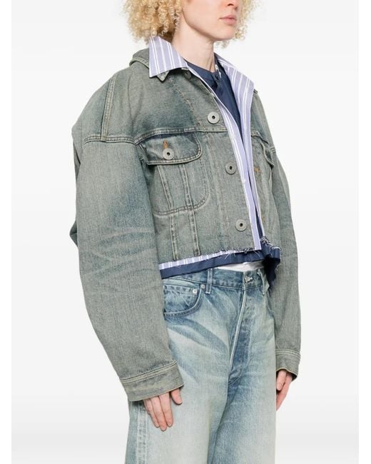 Maison Mihara Yasuhiro Blue Buttoned Jacket