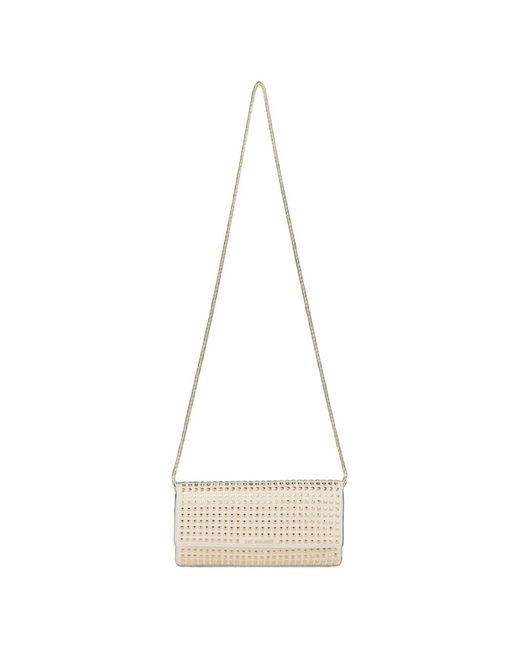 Kat Maconie White Victoria Stud-Embellished Chain-Link Shoulder Bag