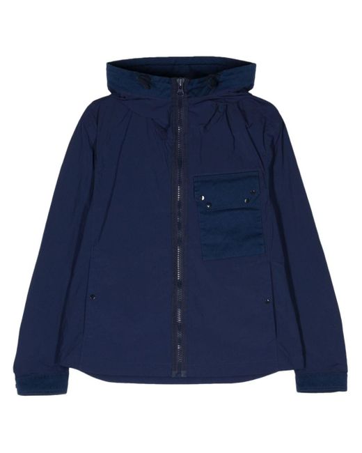 C P Company Blue Mid Layer Hooded Jacket for men