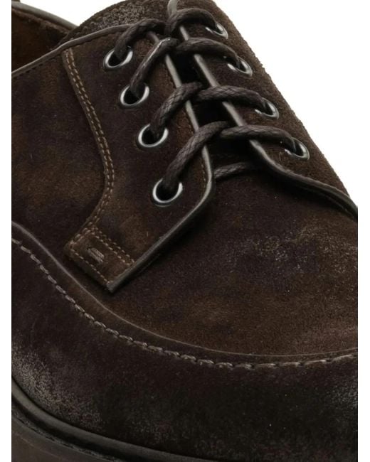 Doucal's Brown Leather Loafers for men