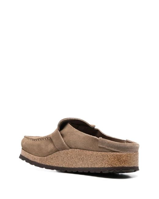 Birkenstock Brown Buckley Taupe, Suede Leather Shoes