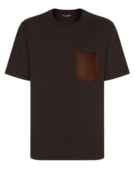 Dolce & Gabbana T-Shirt mit Logo-Stempel in Black für Herren