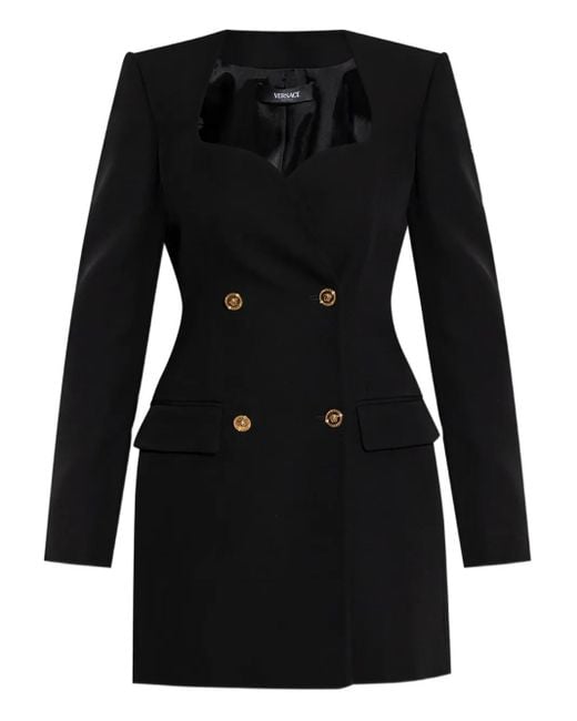 Versace Black Doppelreihiges Blazerkleid