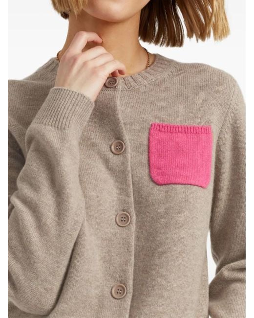Cardigan À Poche Plaquée Chinti & Parker en coloris Pink