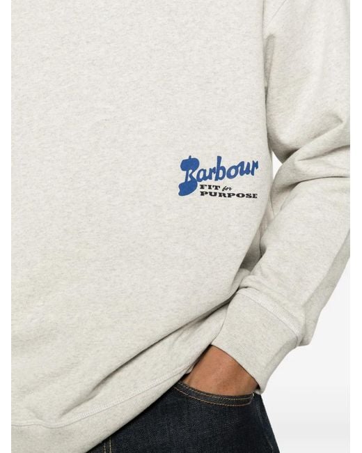 Barbour White Blythe Logo Sweatshirt for men