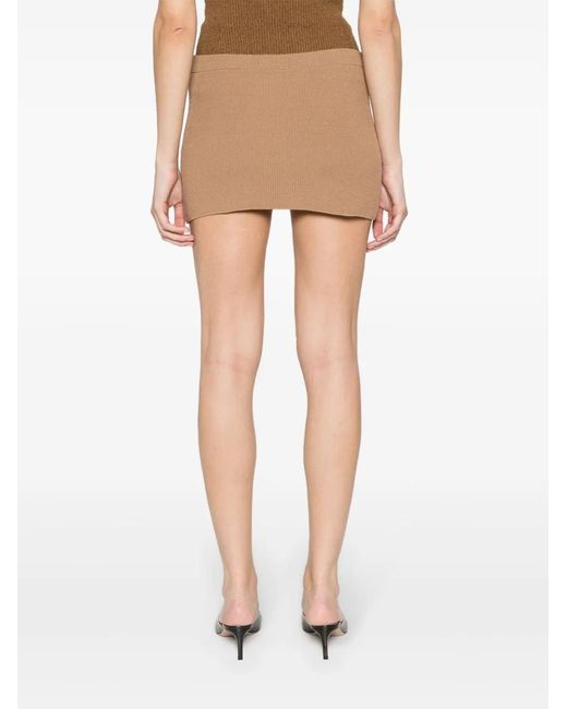 AYA MUSE Natural Agos Knitted Miniskirt