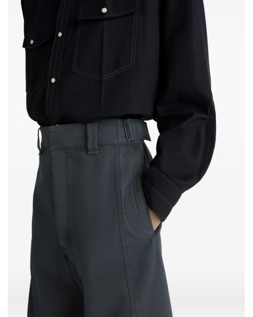 Lemaire Blue Side-Tabs Trousers for men