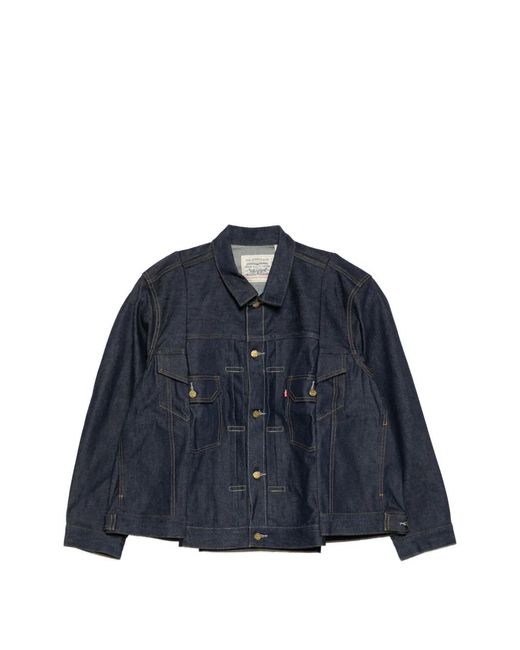 Sacai Blue X Levis Cotton Denim Jacket for men