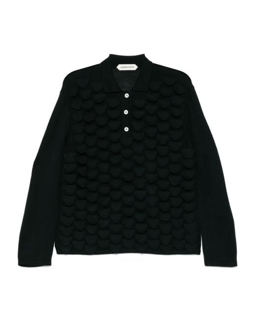 NAMACHEKO Poloshirt Mit Vogelfedern in Black für Herren