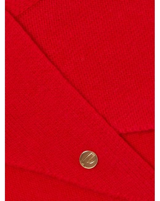 Claudie Pierlot Red Triangular Wool Scarf