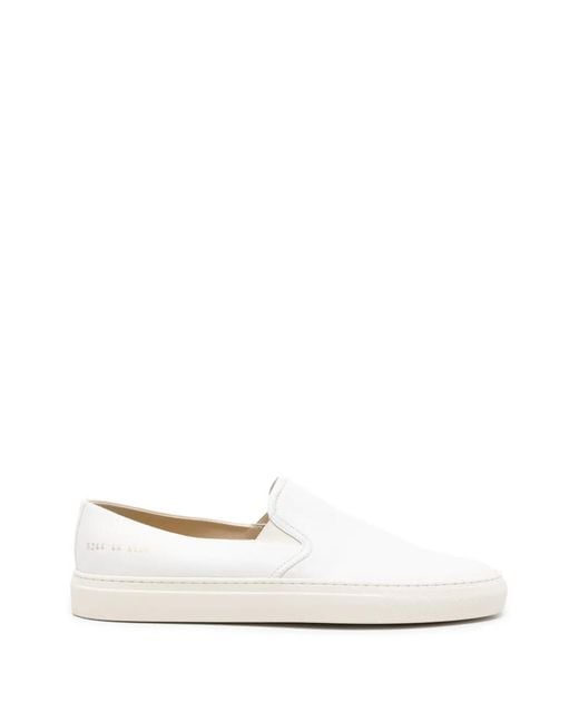 Common Projects White Round-Toe Slip-On Sneakers for men