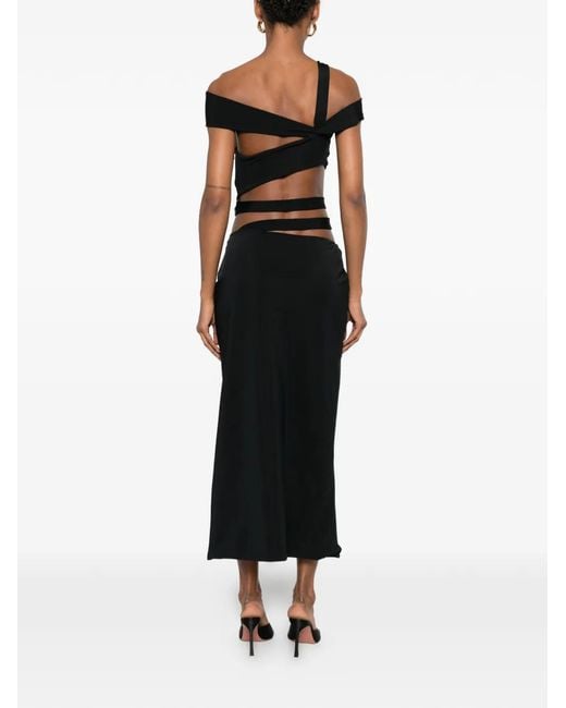 MITILIANE COUTURE Black Cut-Out Midi Dress