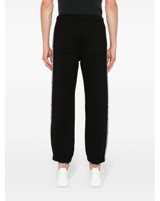 Versace Jeans Couture Logo-stripe Track Pants in Black for Men
