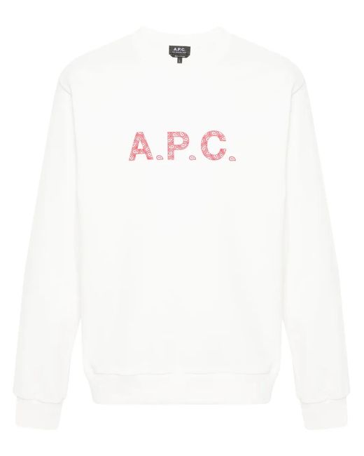 A.P.C. White Sweat Timothy Clothing for men