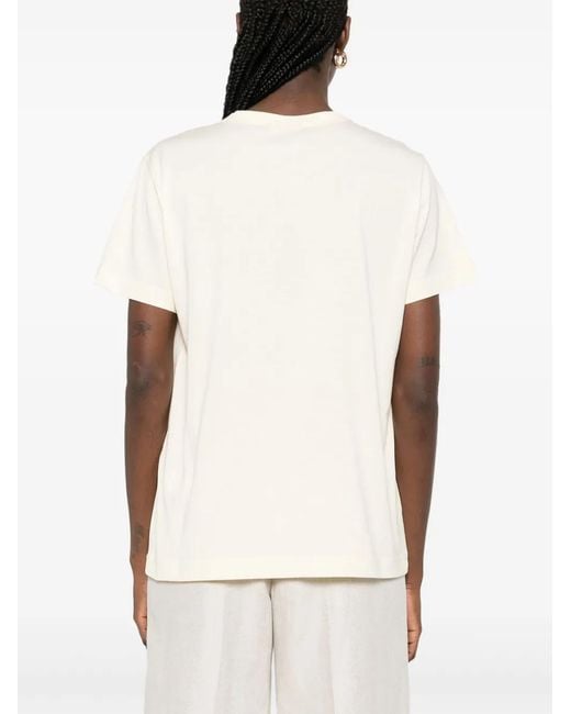 Fabiana Filippi White Filo Diamante-Detail T-Shirt