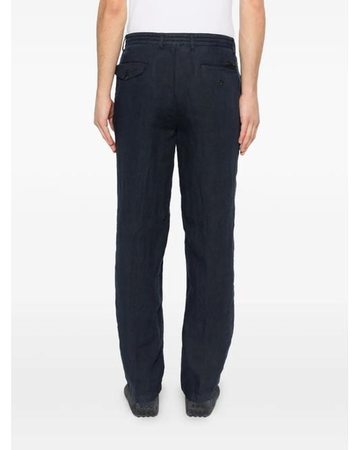 Karl Lagerfeld Blue Drawstring Chino Trousers for men