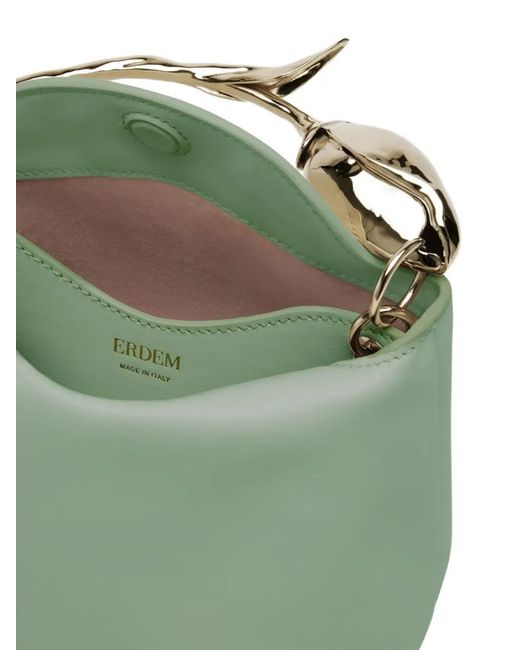 Erdem Green Mini Bloom Tote Bag