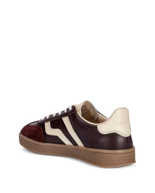 Gant Brown Contrast-Stripe Panelled Sneakers