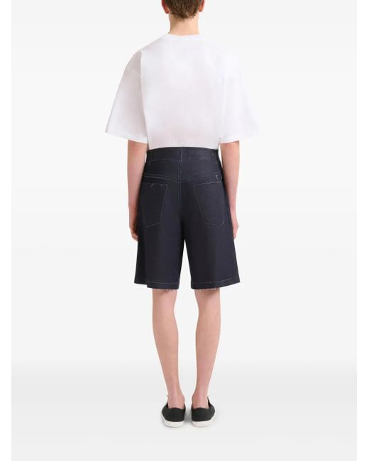 Marni Blue High-Waisted Denim Shorts for men