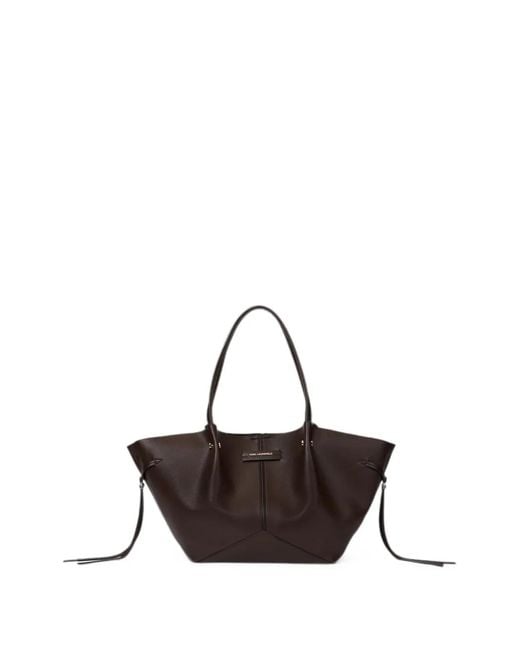 Karl Lagerfeld Brown Medium K/Pierced Tote Bag