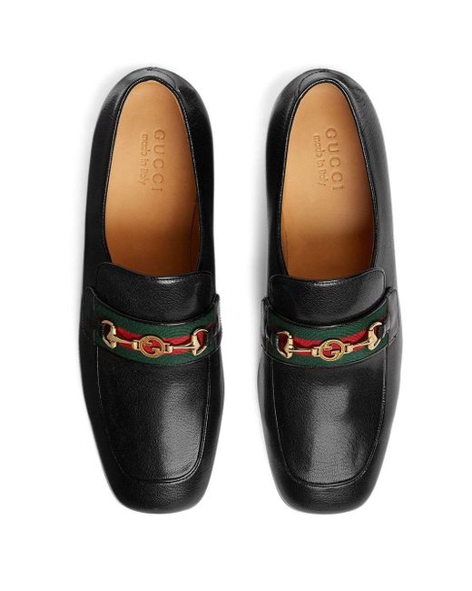 Gucci レザー インターロッキングg ホースビット ローファー カラー ブラック メンズ Lyst