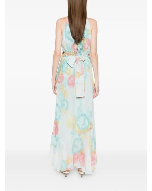 Marella White Ruffled Floral Dress