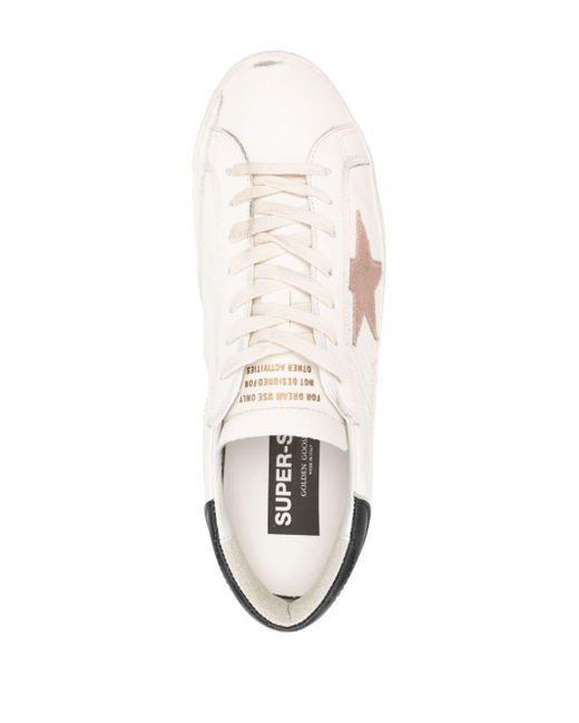 Golden Goose Deluxe Brand Super-star Leren Sneakers in het White voor heren