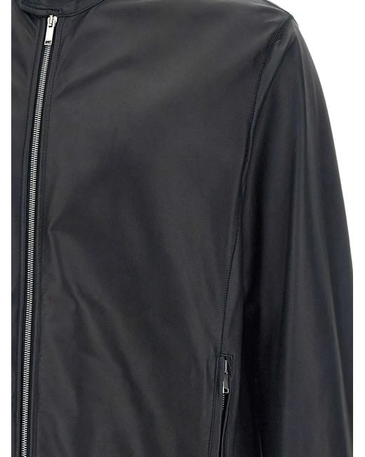 CONCEPT LEATHER Gray Siena Leather Jacket for men