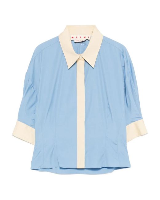 Top Con Inserti di Marni in Blue