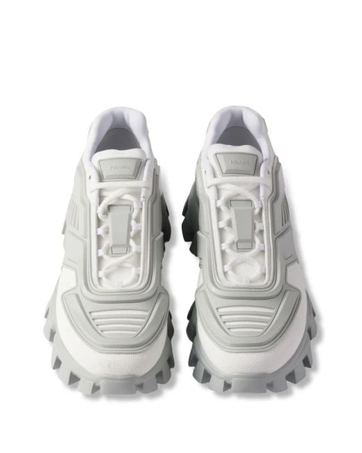 Prada Gray Cloudbust Platform-sole Sneakers for men